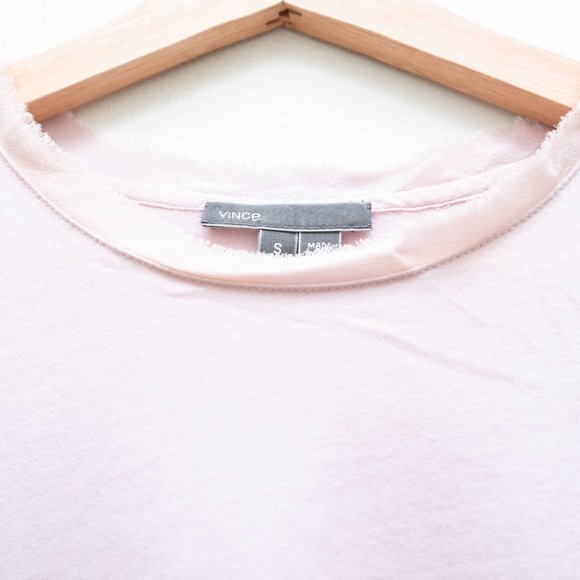 Vince Dusty Pink Folded Sleeves Tee - Picture 3 of 6